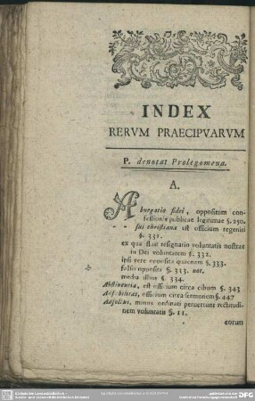 Index Rerum Praecipuarum