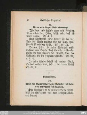B. Morgengebete.