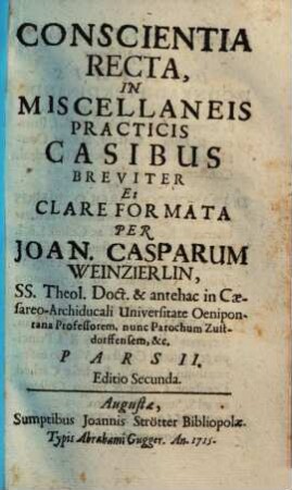Conscientia recta, in miscellaneis practicis casibus, 2
