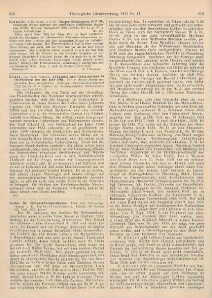 303-305 [Rezension] Friedensburg, Walter (Hrsg.), Archiv für Reformationsgeschichte. Texte und Untersuchungen. Nr. 73 - 76, 19. Jahrg