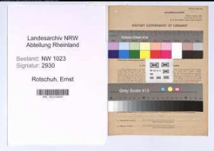 Entnazifizierung Ernst Rotschuh , geb. 09.11.1906 (Jurist)