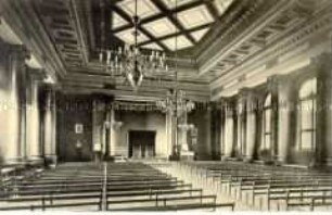 Die große Aula im Königlichen Joachimsthalschen Gymnasium in Berlin-Wilmersdorf