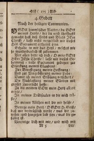 4. Gebett Nach der heiligen Communion