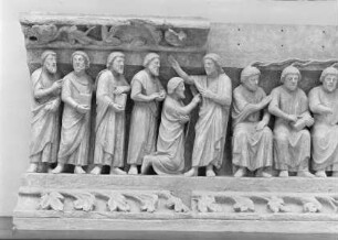 Abguss des Relieffries des Lettners in der Kirche von Le Bourget — die Apostel und der ungläubige Thomas