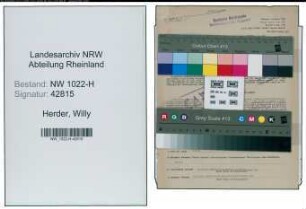 Entnazifizierung Willy Herder , geb. 06.05.1897 (Bahnbeamter)