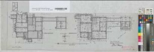 [Bahnhof Heessen]: Grundrisse Kellergeschoß und Erdgeschoß, M. 1:100 Hge, Sknr.: 2, Fanr.: 2, Bunr.: 1