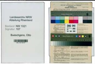 Entnazifizierung Otto Bueschgens , geb. 23.10.1904 (Kfm. Angest.)