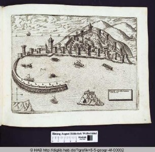 Die Stadt Modon in der Provinz Morea.