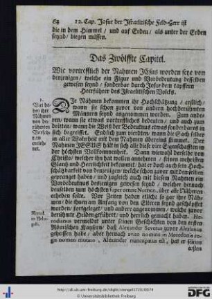 Das Zwölffte Capitel.