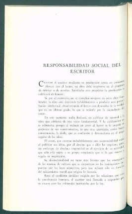 Responsabilidad social del escritor