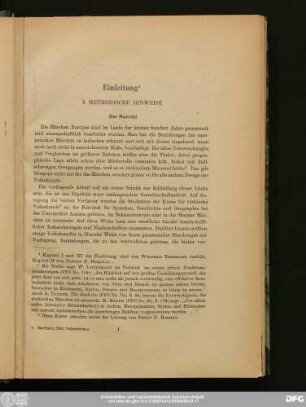 I. Methodische Hinweise