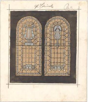 Dolmetsch, Heinrich; Stuttgart; Markuskirche - Fensterverglasungen (Ansicht)
