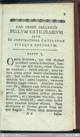 Caii Crispi Sallustii Bellum Catilinarium Sive De Coniuratione Catilinae Eiusque Sociorum