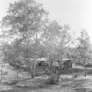 Landschaft um Christianstadt am Bober. : Krajina wokoło Krzystkowice při Bobru, měšćanski dźěl města Nowogród Bobrzański.