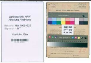 Entnazifizierung Otto Hoerichs , geb. 22.02.1895 (Vertreter)