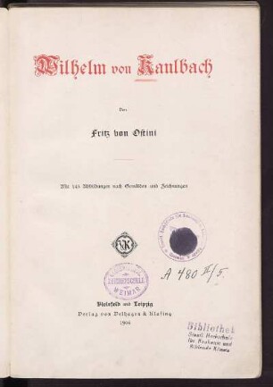 Wilhelm von Kaulbach : mit 143 Abbildungen nach Gemälden und Zeichnungen