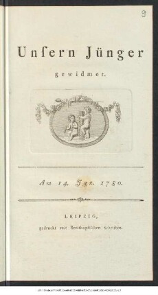 Unsern Jünger gewidmet