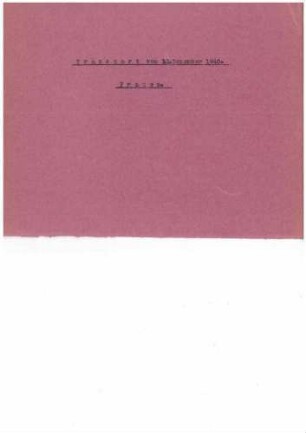 Verlegungen von Kranken, Frauen, Transport vom 11. Dezember 1940