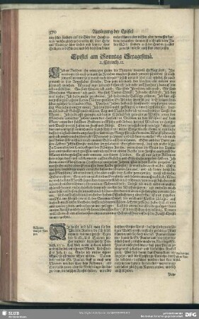 Epistel am Sonntag Sexagesimä. 2. Corinth. 11
