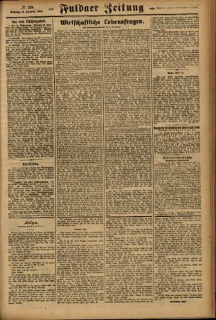 Zweite Ausgabe vom Sonntag, den 16. Dezember 1923.