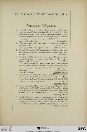 Dienstag, vormittags (Nr. 1-121)