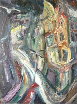 Blick aus dem Atelier Peterssteinweg 10 B´86