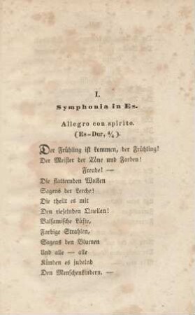 I. Symphonia in Es