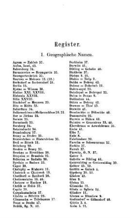 I. Geographische Namen.