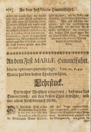 An dem Fest Mariae Himmelfahrt.