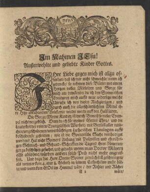Im Nahmen Jesu! Außerwehlte und geliebte Kinder Gottes.