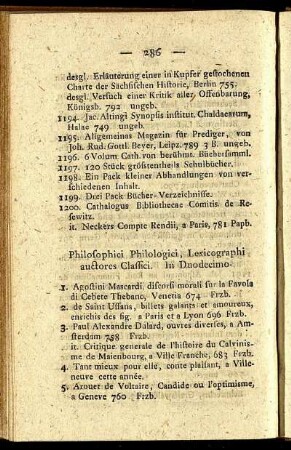 Philosophici, Philologici, Lexicographi, auctores Classici in duodecimo.