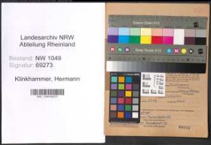 Entnazifizierung Hermann Klinkhammer , geb. 01.12.1891 (Dreher)