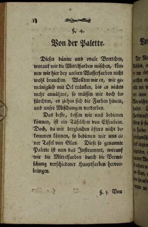 §. 4. Von der Palette.