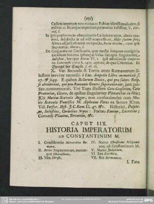 Caput IIX. [VIII.] Historia Imperatorum Ad Constantinum