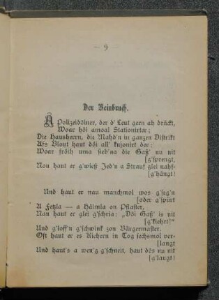 Der Beinbruch.