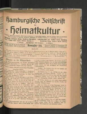 3. Jahrgang. November 1911.