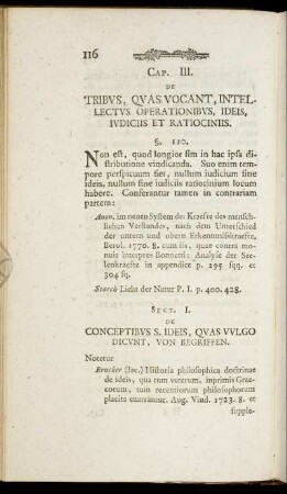 Cap. III. De Tribus, Quas Vocant, Intellectus Operationibus, Ideis, Judiciis Et Ratiociniis