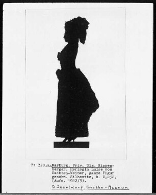 Silhouette der Herzogin Luise von Sachsen-Weimar