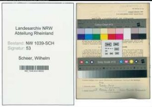 Entnazifizierung Wilhelm Scheer , geb. 24.05.1901 (Buchhalter)