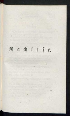 Nachlese.