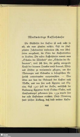 Merkwürdige Kaffeehäuser