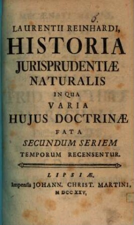 Historia iurisprudentiae naturalis