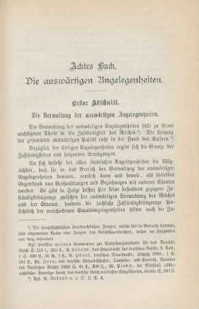 Achtes Buch. Die auswärtigen Angelgenheiten.
