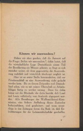 Können wir auswandern?