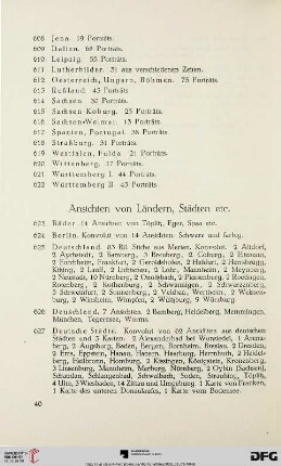 Ansichten von Ländern, Städten etc. (Nr. 623-642)
