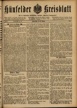 Ausgabe vom Samstag, den 24. Januar 1914.