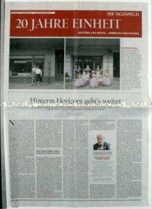 Sonderdruck (Beilage) des "Tagesspiegel" zum 20. Jahrestag der deutschen Einheit