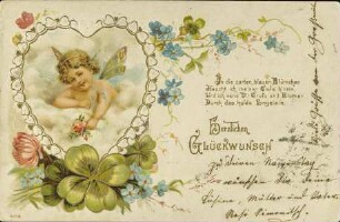 Herzlichen Glückwunsch - In die zarten, blauen Blümchen [...]