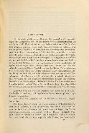 Klinische Vorträge : Vortrag, 9 : 5, Respirationsapparat ; 2. Zur Diagnostik der Lungentuberculose ...