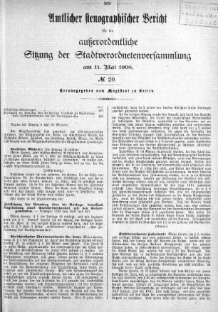 No. 20, 11. Mai 1908